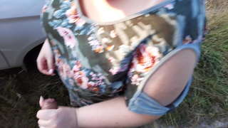 Հրապարակային трах ռուսական չաղլիկ այն sucks անդամ մինետ դրսում